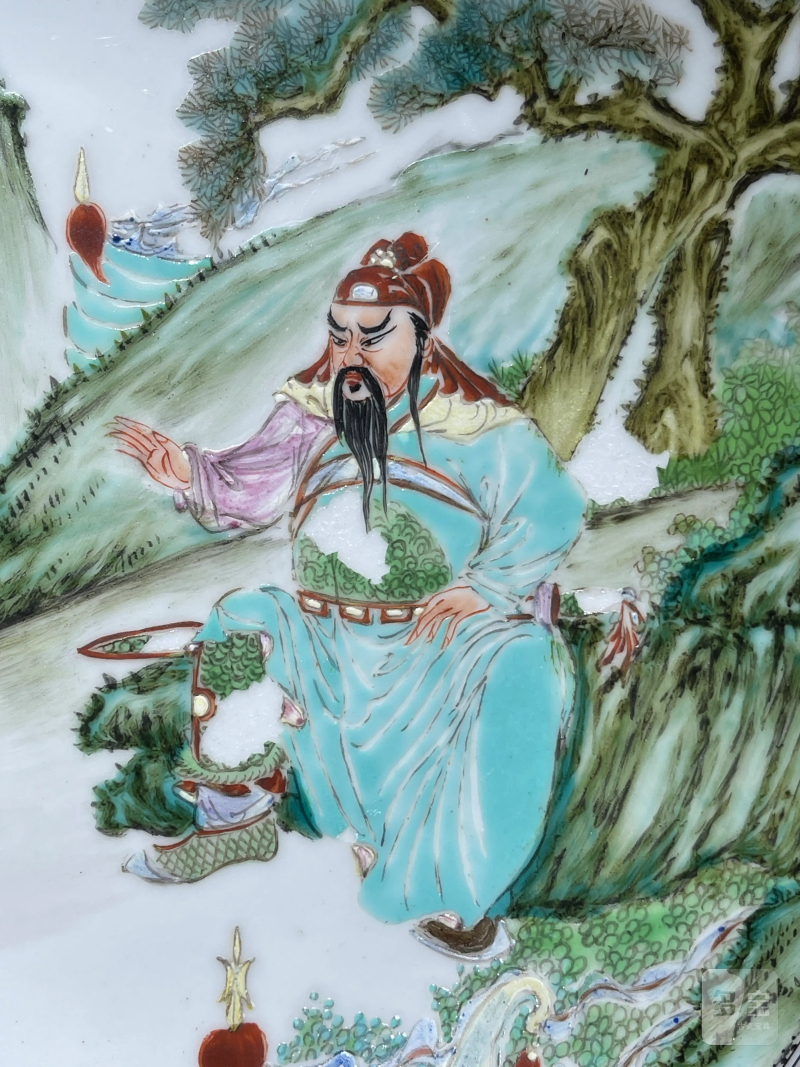 民国 粉彩人物纹盘一组两件 - 图15